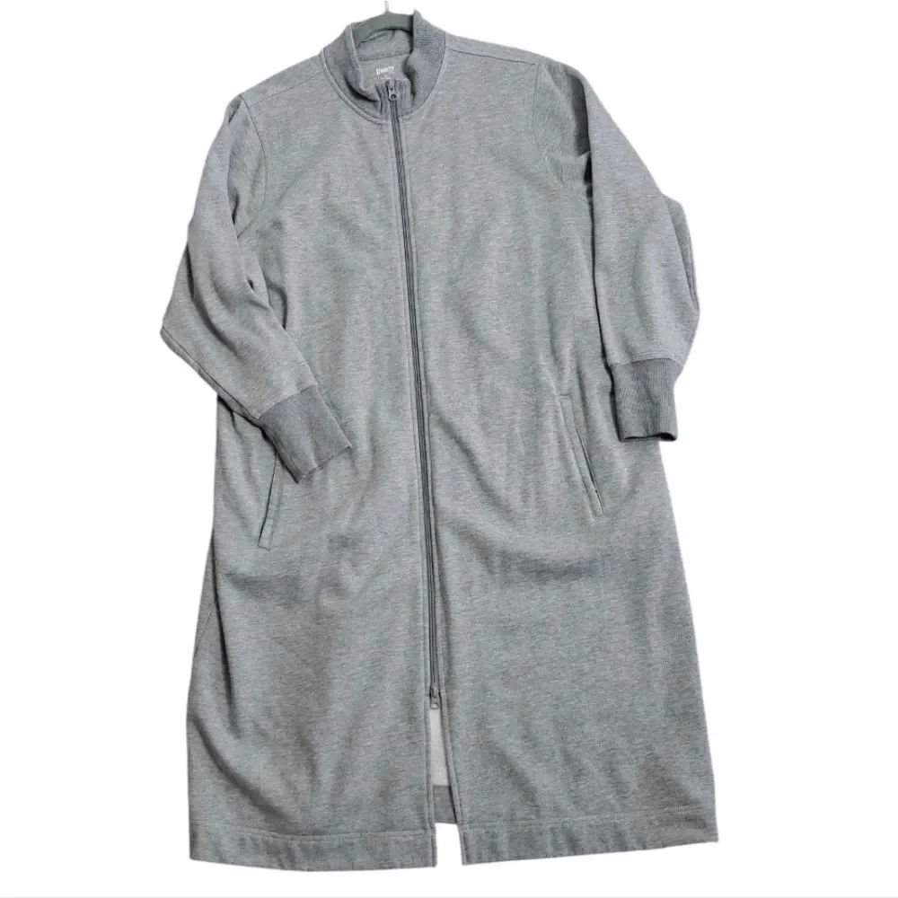 Duluth Trading Co Women's Gray Maxi Dress Sweatshirt Fabric 2X